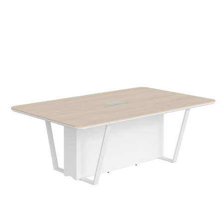 Стол для заседаний СФ-571722.1 Дуб светлый/Белый премиум