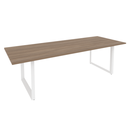 Стол переговорный на О-образном м/к O.MO-PRG-25 Дуб аризона/Белый металл 2580*980*750