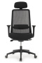 Кресло WORK W-218C Чёрный пластик/Чёрная сетка 65-64-113-123