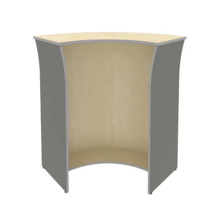 Стойка угловая (радиусный элемент-ХДФ) А.РС-5 ХДФ Клён металлик