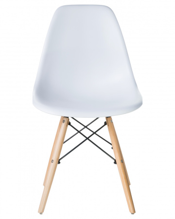 Стул для кухни DOBRIN DSW, ножки светлый бук, цвет белый (W-02)
