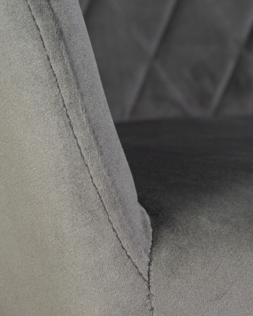 Стул для кухни DOBRIN ROBERT, черные матовые ножки, велюр V108-92 Антрацит