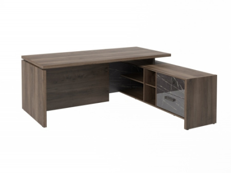 Стол FB-119R.GG правый. Фурнитура ЧЕРНАЯ. Размер: 1900*1800*750 мм