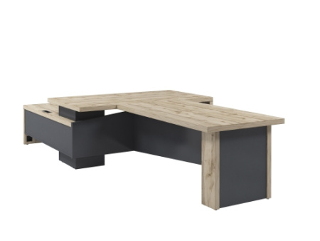 Стол Т-918.1000пр с блоком розеток и брифингом 1700 мм. Размер: 1800*3700*750