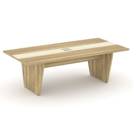 Стол переговорный COR.PRG-24 Гикори песочный/Ваниль