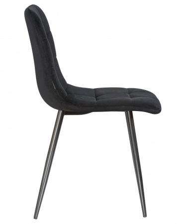 Стул для кухни DOBRIN ALEX, черные матовые ножки, черный велюр (V108-77)