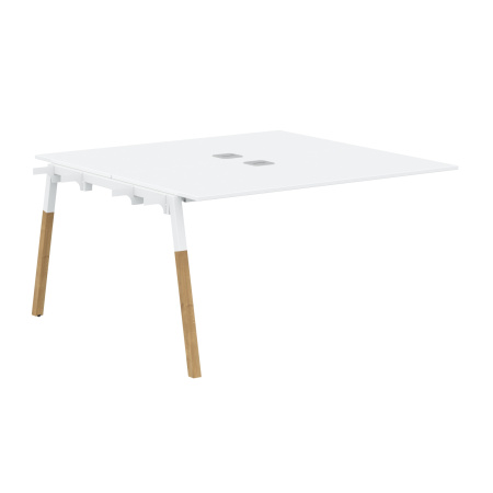 Стол приставной FIWST 1313 Белый Премиум/Белый-Бук