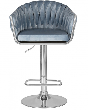 Стул барный DOBRIN MARCEL, пудрово-голубой велюр (MJ9-74)