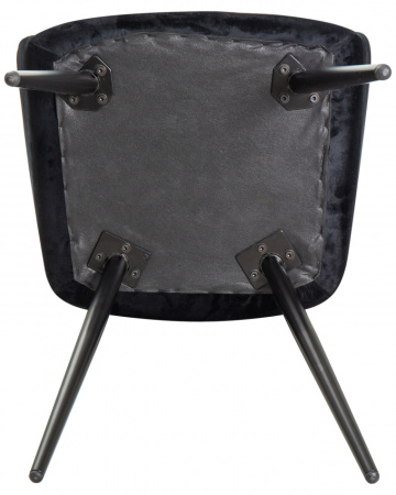 Стул для кухни DOBRIN ROBERT, черные матовые ножки, велюр V108-77 Чёрный