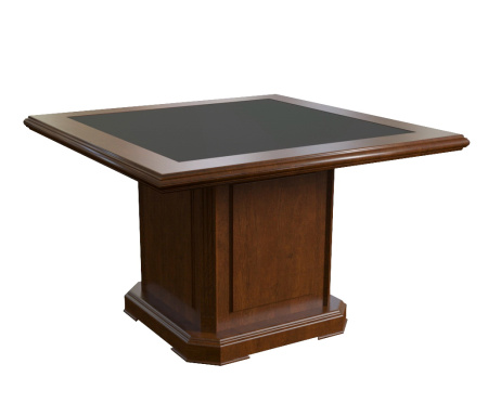 Элемент стола для переговоров 120 центральный. темный орех. 120*120*76