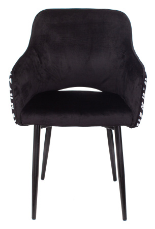 Кресло Бюрократ CH-380F черный зебра на ножках металл