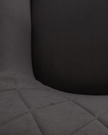 Стул для кухни DOBRIN ROBY, ЭМАЛЬ ЧЕРНЫЙ МУАР велюр Catania Chocolate