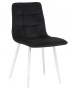 Стул для кухни DOBRIN ALEX, белые ножки, черный велюр (V108-77)