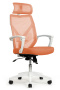 Кресло OLIVER W-203AC Белый пластик/Оранжевая сетка