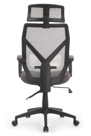 Кресло OLIVER W-203AC Чёрный пластик/Серая сетка 64-64-115*123