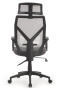 Кресло OLIVER W-203AC Чёрный пластик/Серая сетка 64-64-115*123