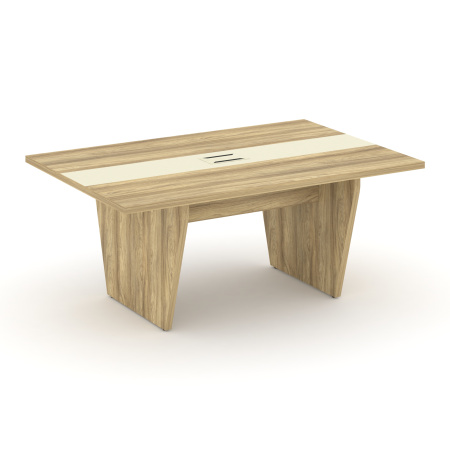 Стол переговорный COR.PRG-18 Гикори песочный/Ваниль Стол переговорный COR.PRG-18 Гикори песочный/Ваниль