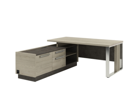 Стол Z-418л.1000 левый с блоком розеток. Размер: 1800*900/2030*750 мм