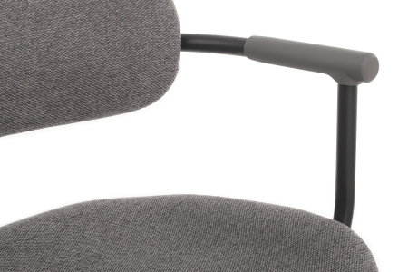 Кресло Kolin W-231 Чёрный каркас/Серая ткань 60-60-75*83