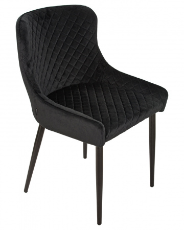 Стул для кухни DOBRIN RICHARD, черные матовые ножки, черный велюр (V108-77)
