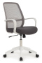 Кресло Fast W-207 white plastic Белый пластик/Серая сетка 60-62-97*105