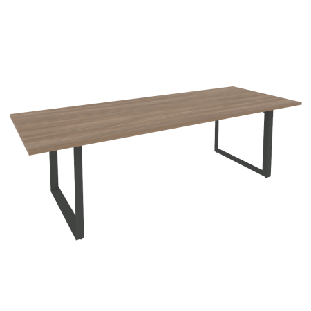 Стол переговорный на О-образном м/к O.MO-PRG-25 Дуб аризона/Антрацит металл 2580*980*750