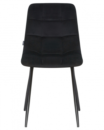 Стул для кухни DOBRIN ALEX, черные матовые ножки, черный велюр (V108-77)