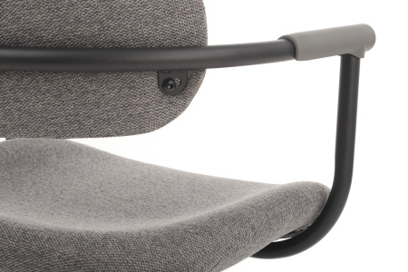 Кресло Kolin W-231 Чёрный каркас/Серая ткань 60-60-75*83