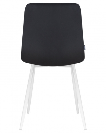 Стул для кухни DOBRIN ALEX, белые ножки, черный велюр (V108-77)