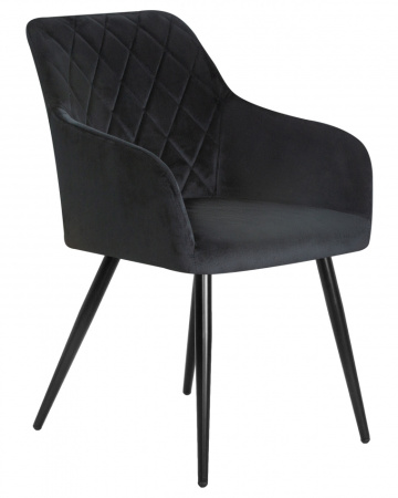 Стул для кухни DOBRIN ROBERT, черные матовые ножки, велюр V108-77 Чёрный