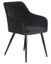 Стул для кухни DOBRIN ROBERT, черные матовые ножки, велюр V108-77 Чёрный