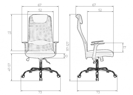 Офисное кресло для персонала DOBRIN WILSON, чёрный