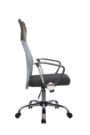 Кресло Smart RCH 8074 Чёрная ткань/Серая сетка (DW-04)