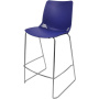Барный стул ITALSEAT Race-Bar синий пластиковый, цвет Blu RAL 5002