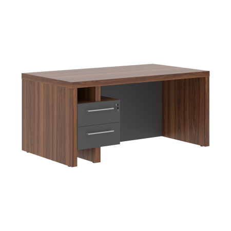 Стол руководителя ZSTD 169H.A Орех Даллас/Антрацит 1600х900х745