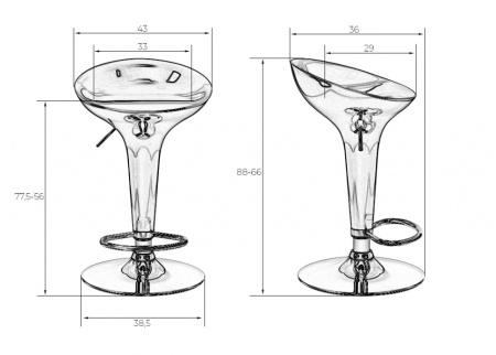 Стул барный DOBRIN BOMBA, салатовый Стул барный DOBRIN BOMBA, салатовый