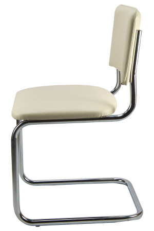 Стул сильвия хром Кожа зам Бежевый