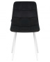 Стул для кухни DOBRIN ALEX, белые ножки, черный велюр (V108-77)