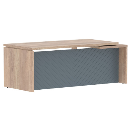 Стол руководителя TLCT 209(L) Дуб Каньон Z/Серо-голубой 2000х900х750