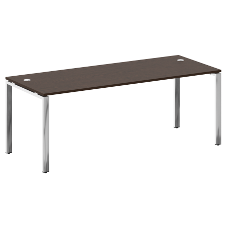 Стол рабочий руководителя на П-обр. м/к БП.СРР-6.8 Венге/Нерж. сталь