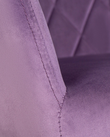 Стул для кухни DOBRIN ROBERT, черные матовые ножки, велюр V108-45 Темно-фиолетовый