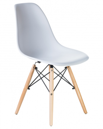 Стул для кухни DOBRIN DSW, ножки светлый бук, цвет белый (W-02)