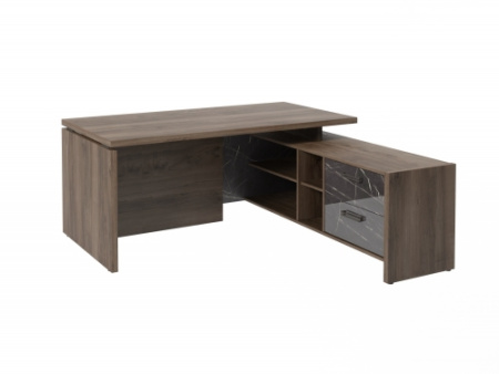 Стол FB-117R.GG правый. Фурнитура ЧЕРНАЯ. Размер: 1700*1800*750 мм